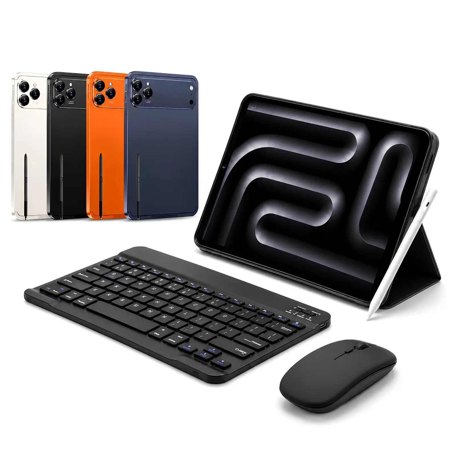 Shomi 17 Pro Max tablet, klavye, mouse, kılıf ve kalem seti